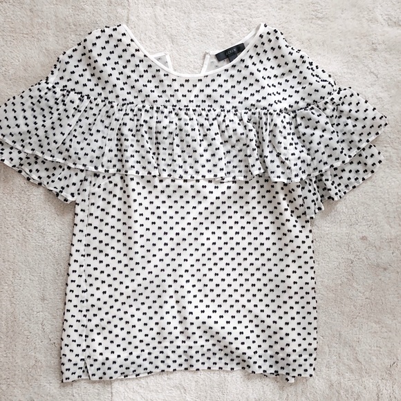J. Crew Tops - JCrew Polka Dot Blouse